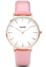 Cluse Cluse, Boho Chic Leather, rose gold white/pink