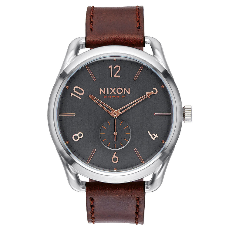 Nixon NIXON, C45 Leather, Gray/Rose Gold