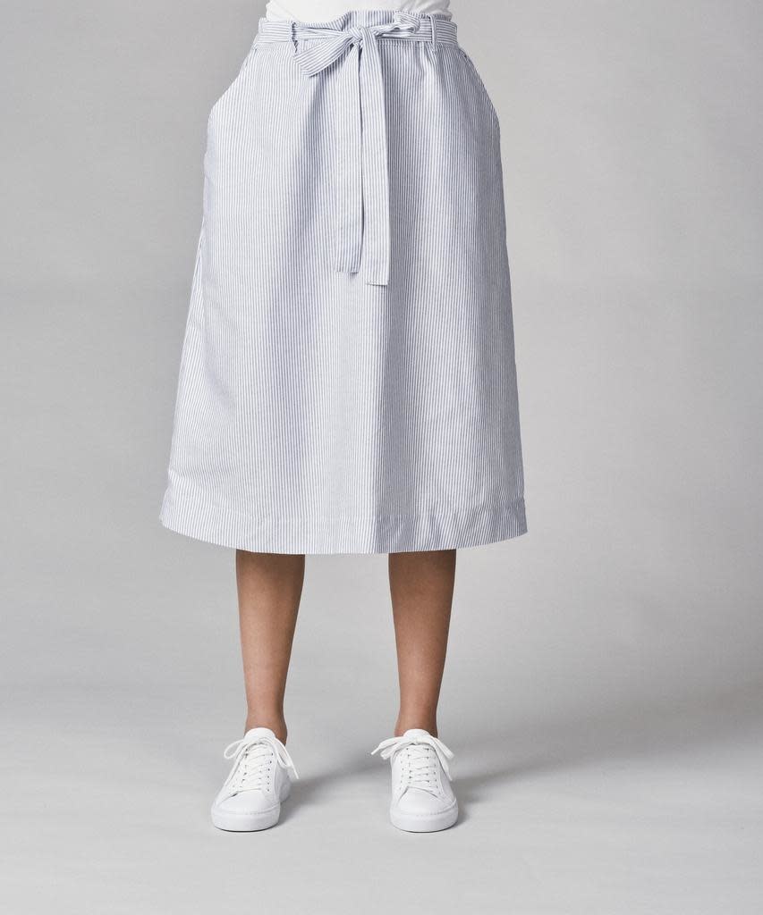 Klitmøller Klitmøller, Flora Skirt, white/navy, XS