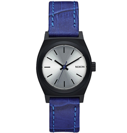 Nixon NIXON, Small Time Teller Leather, Black / blue gator