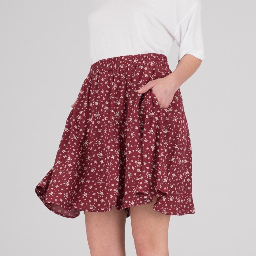 Dr.Denim Dr.Denim, Gena Skirt, red floral, L