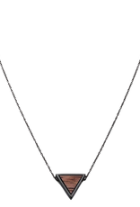 Kerbholz Kerbholz, Triangle Necklace, walnut/black