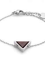 Kerbholz Kerbholz, Triangle Bracelet, sandalwood/silver