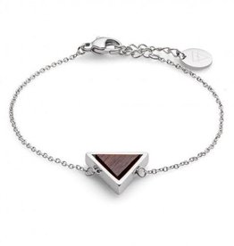 Kerbholz Kerbholz, Triangle Bracelet, sandalwood/silver