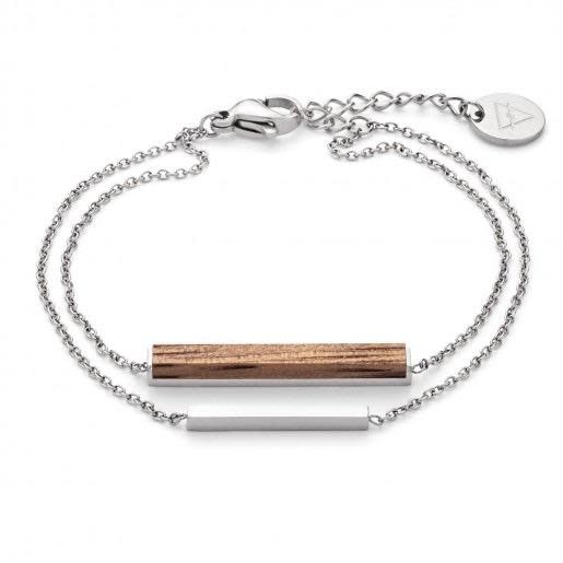 Kerbholz Kerbholz, Rectangle Bracelet, walnut/silver