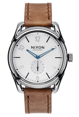 Nixon Nixon, C39 Leather, Gunmetal / Chestnut