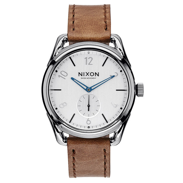 Nixon Nixon, C39 Leather, Gunmetal / Chestnut