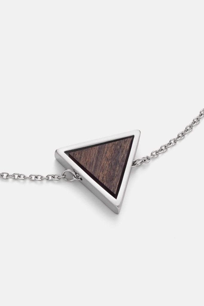 Kerbholz Kerbholz, Triangle Necklace, Sandalwood, silver