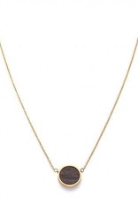 Kerbholz Kerbholz, Circle Necklace, sandalwood, gold