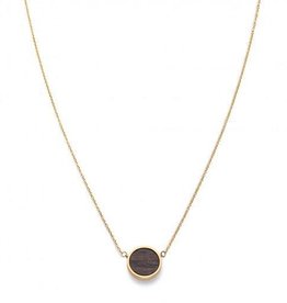 Kerbholz Kerbholz, Circle Necklace, sandalwood, gold