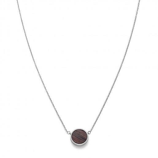 Kerbholz Kerbholz, Circle Necklace, walnut, silver