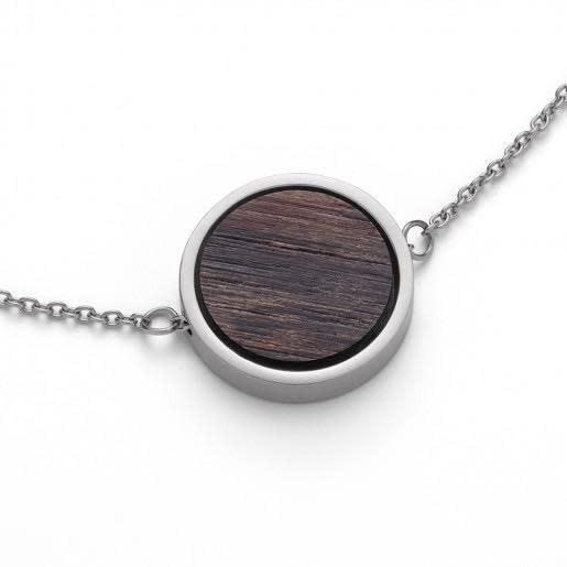 Kerbholz Kerbholz, Circle Necklace, walnut, silver