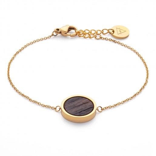 Kerbholz Kerbholz, Circle Bracelet, sandalwood/gold