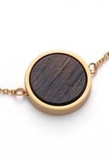 Kerbholz Kerbholz, Circle Bracelet, sandalwood/gold