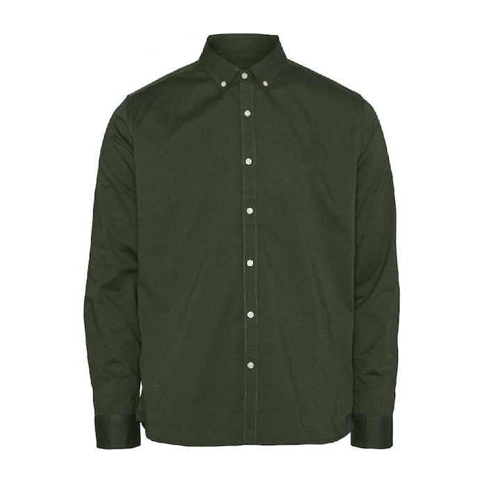 KnowledgeCotton Apparel KnowledgeCotton, Elder oxford shirt, green forest, S