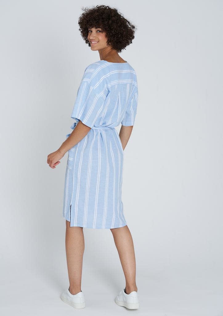 Recolution Recolution, Dress stripes, dusk blue- white, XS