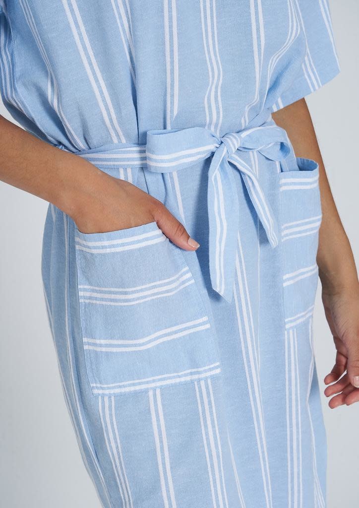 Recolution Recolution, Dress stripes, dusk blue- white, XS