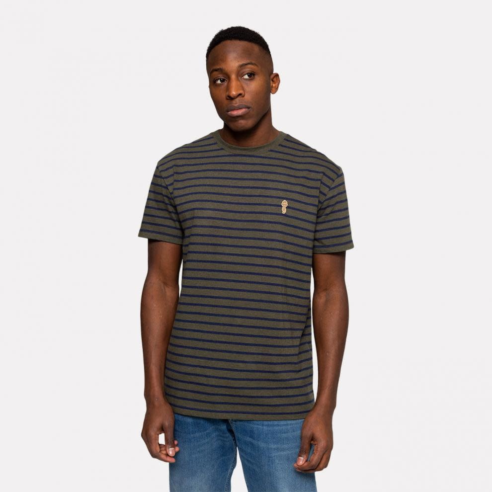 RVLT RVLT, 1056 striped t-shirt, army mel., S