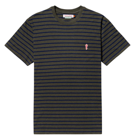 RVLT RVLT, 1056 striped t-shirt, army mel., M