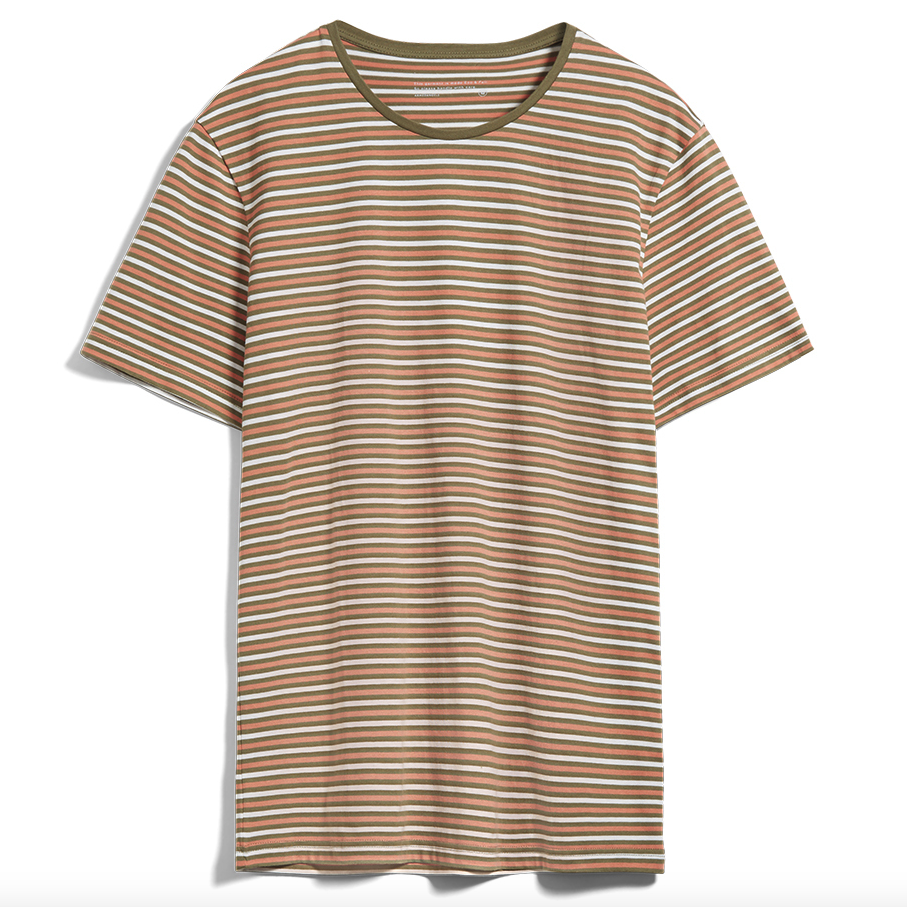 Armedangels Armedangels, Jaagoo stripes, burnt olive-sobert-off white, L