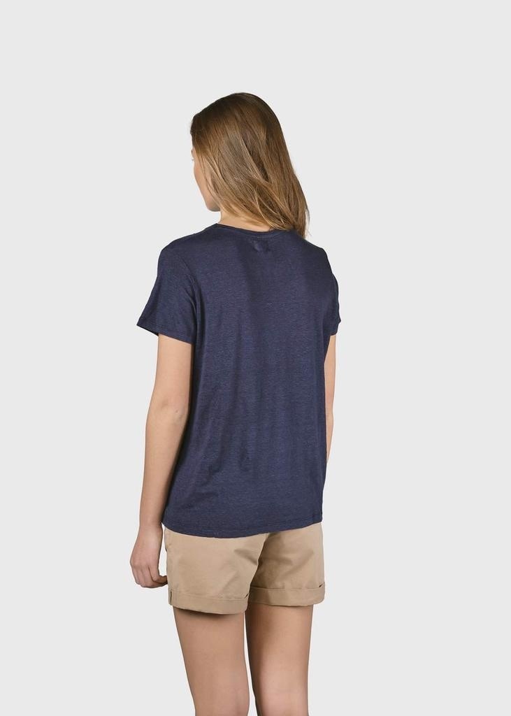 Klitmøller Klitmøller, Rikke linen tee, navy, M