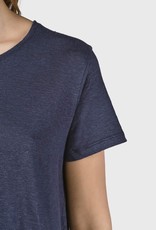 Klitmøller Klitmøller, Rikke linen tee, navy, M