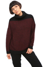 Iriedaily Iriedaily, Block Turtle Knit, maroon mel., M