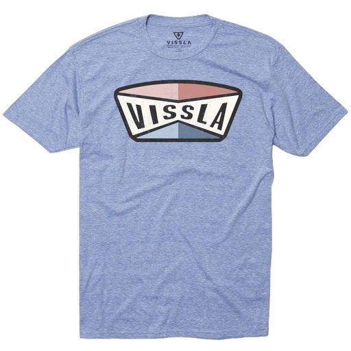 Vissla Vissla, Angles Tee, cabo blue heather, XL