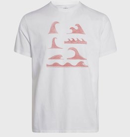 Klitmøller Klitmøller, Lars Tee, white/clay red, XL