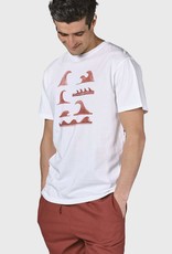 Klitmøller Klitmøller, Lars Tee, white/clay red, XL