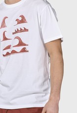 Klitmøller Klitmøller, Lars Tee, white/clay red, XL