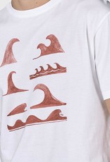 Klitmøller Klitmøller, Lars Tee, white/clay red, XL