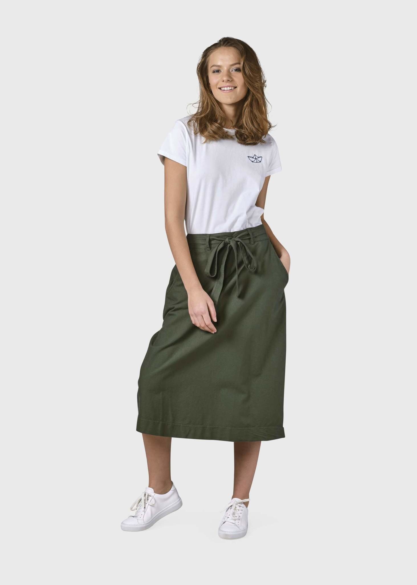 Klitmøller Klitmøller, Flora Skirt, olive, M