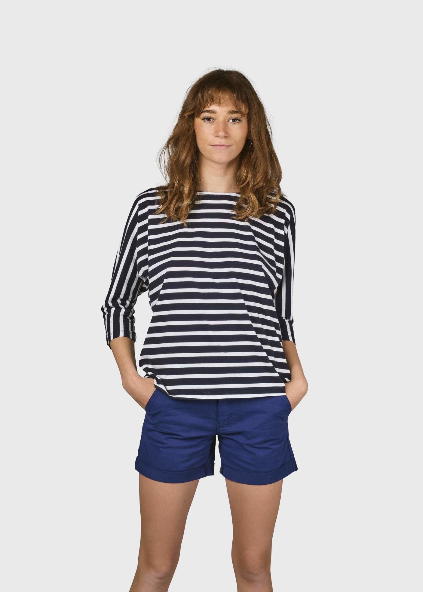 Klitmøller Klitmøller, Emma tee, navy/cream, XS