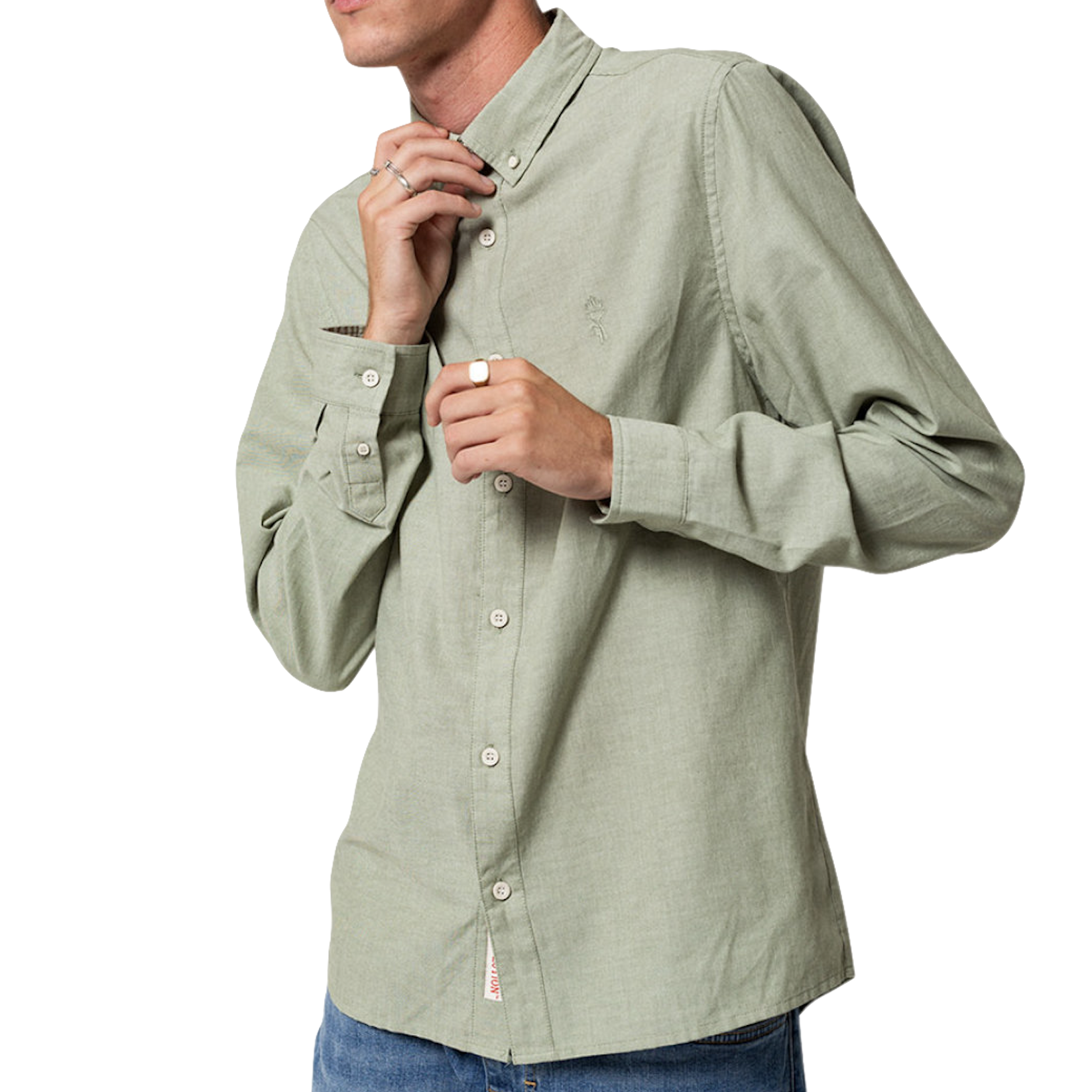 RVLT RVLT, 3818 Shirt, army, L