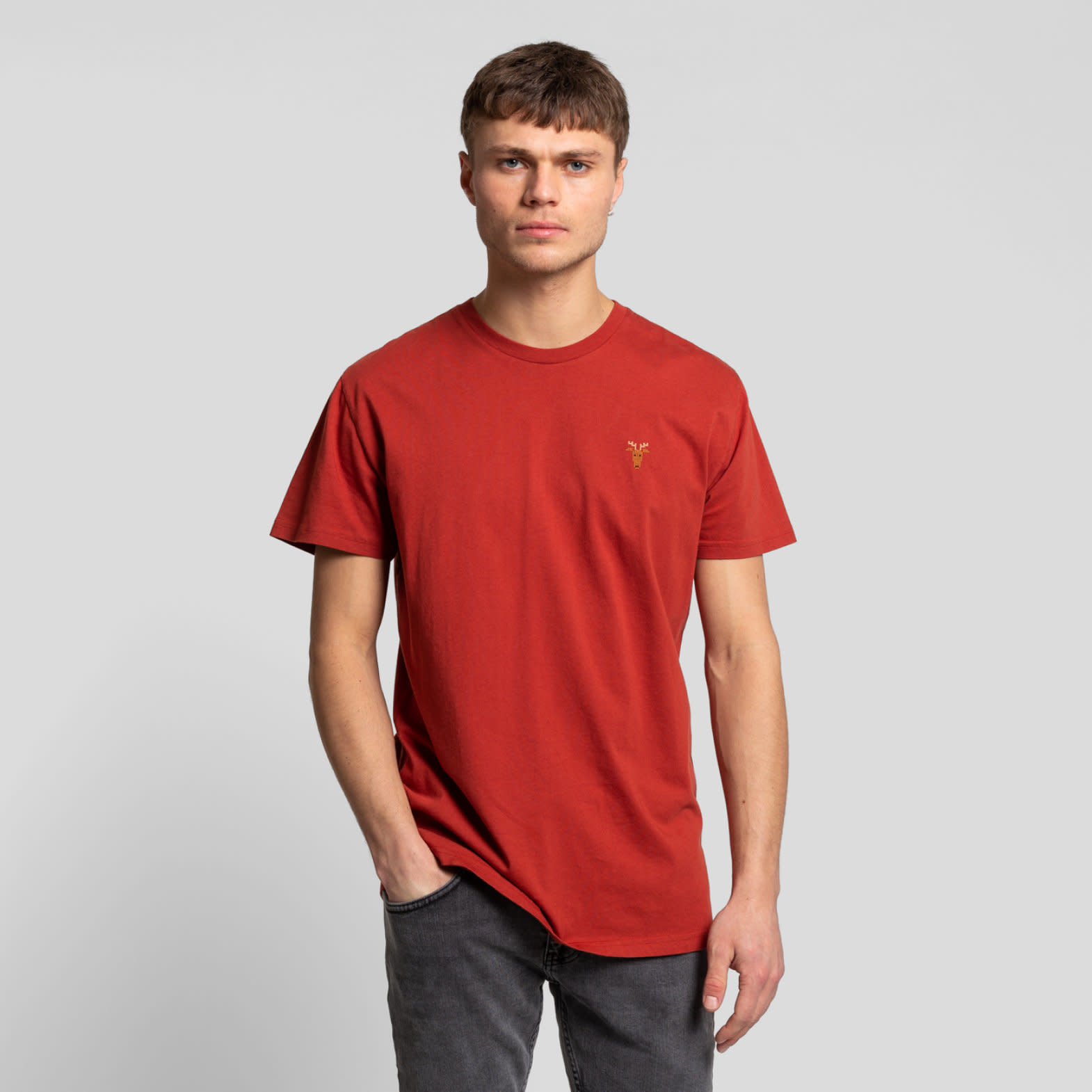 RVLT RVLT, 1236 MOO Regular T Shirt, red, L