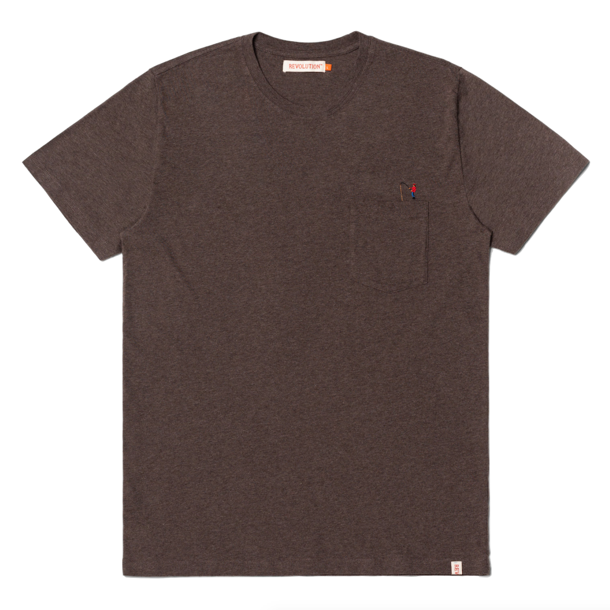 RVLT RVLT, 1233 FIS Regular T-Shirt, brown-mel, S