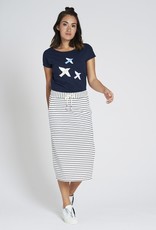 Recolution Recolution, Midi skirt Stripes, navy/ white, S
