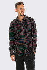 Iriedaily Iriedaily, Insito stripe shirt, black red, L