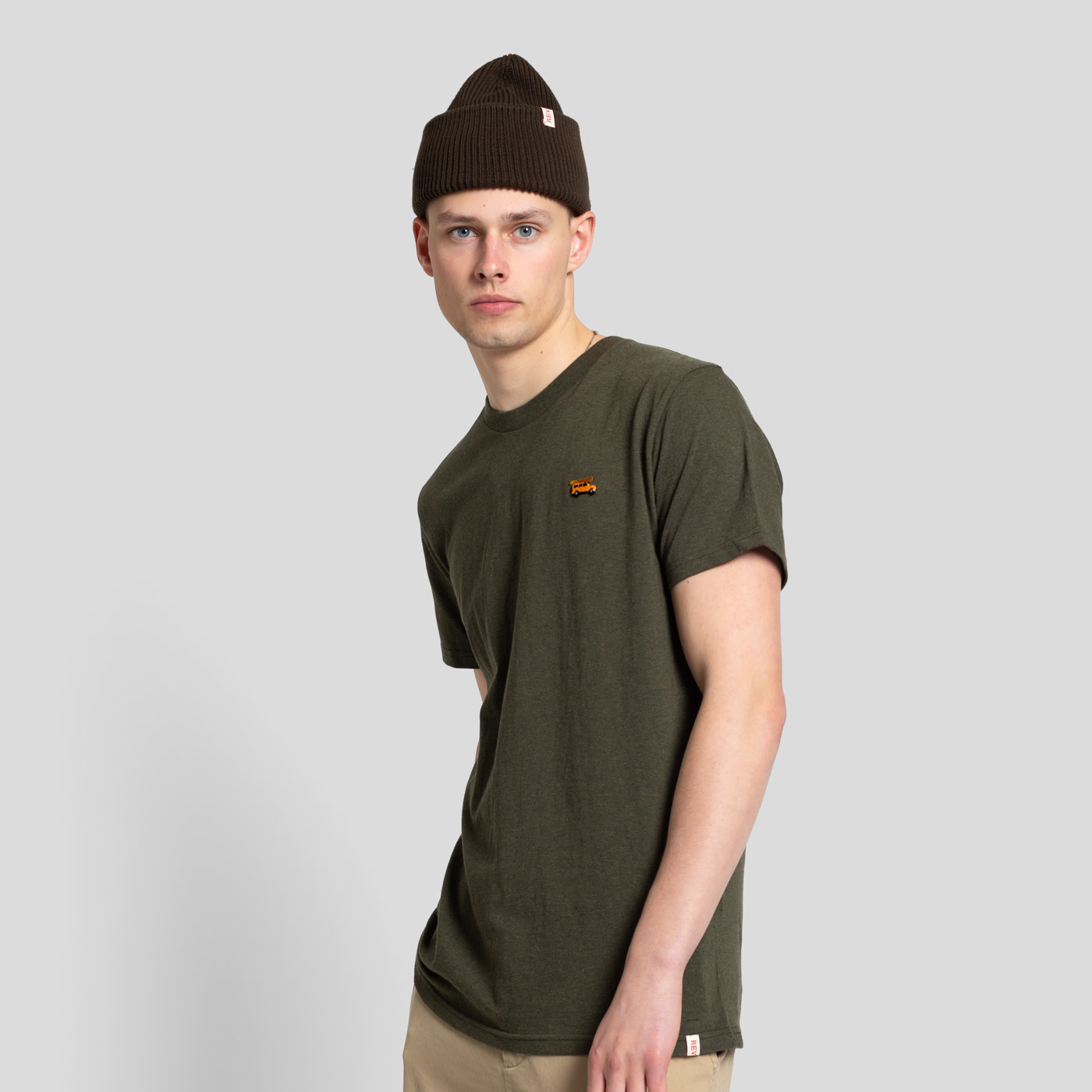 RVLT RVLT, 1235 CAY Regular T-Shirt, army-mel, M