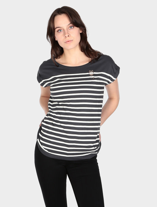 Iriedaily Iriedaily, Racoon Stripe Tee, coal, L