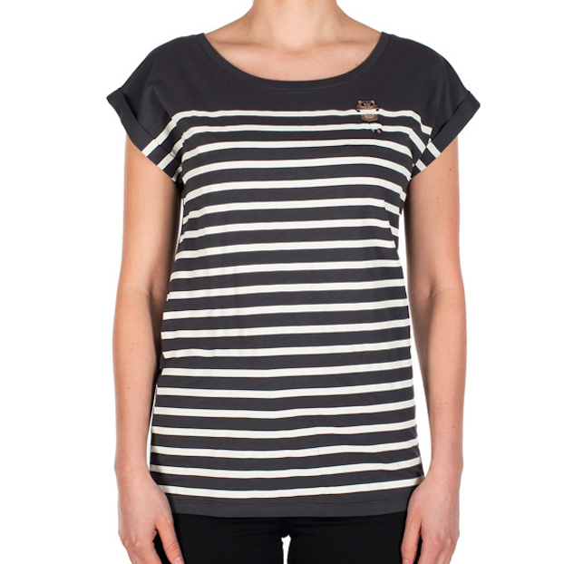 Iriedaily Iriedaily, Racoon Stripe Tee, coal, L