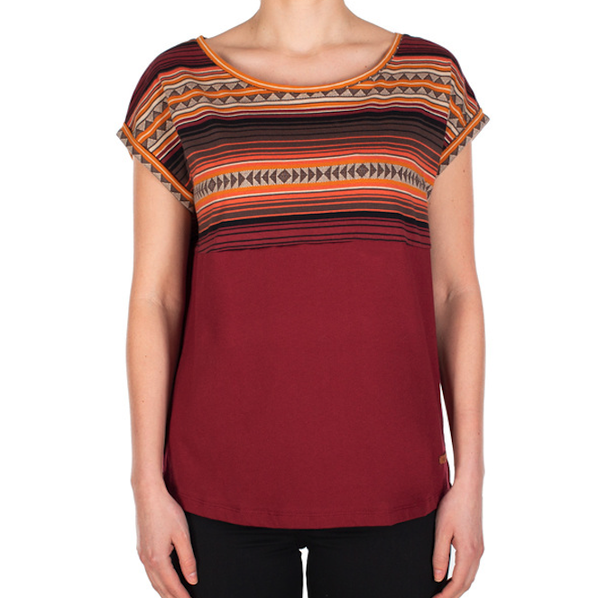 Iriedaily Iriedaily, Vinta Block Tee, bordeaux, M