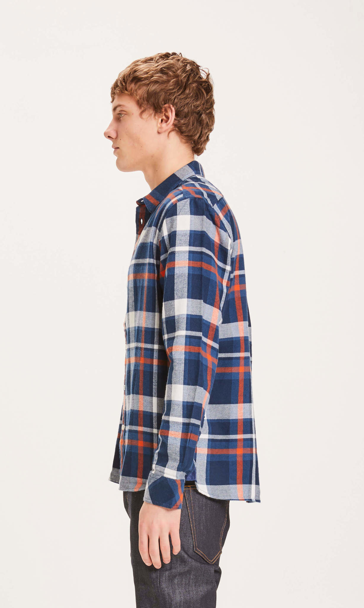 KnowledgeCotton Apparel Knowledge, Larch casual flannel, total eclipse, XL