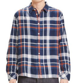 KnowledgeCotton Apparel Knowledge, Larch casual flannel, total eclipse, L