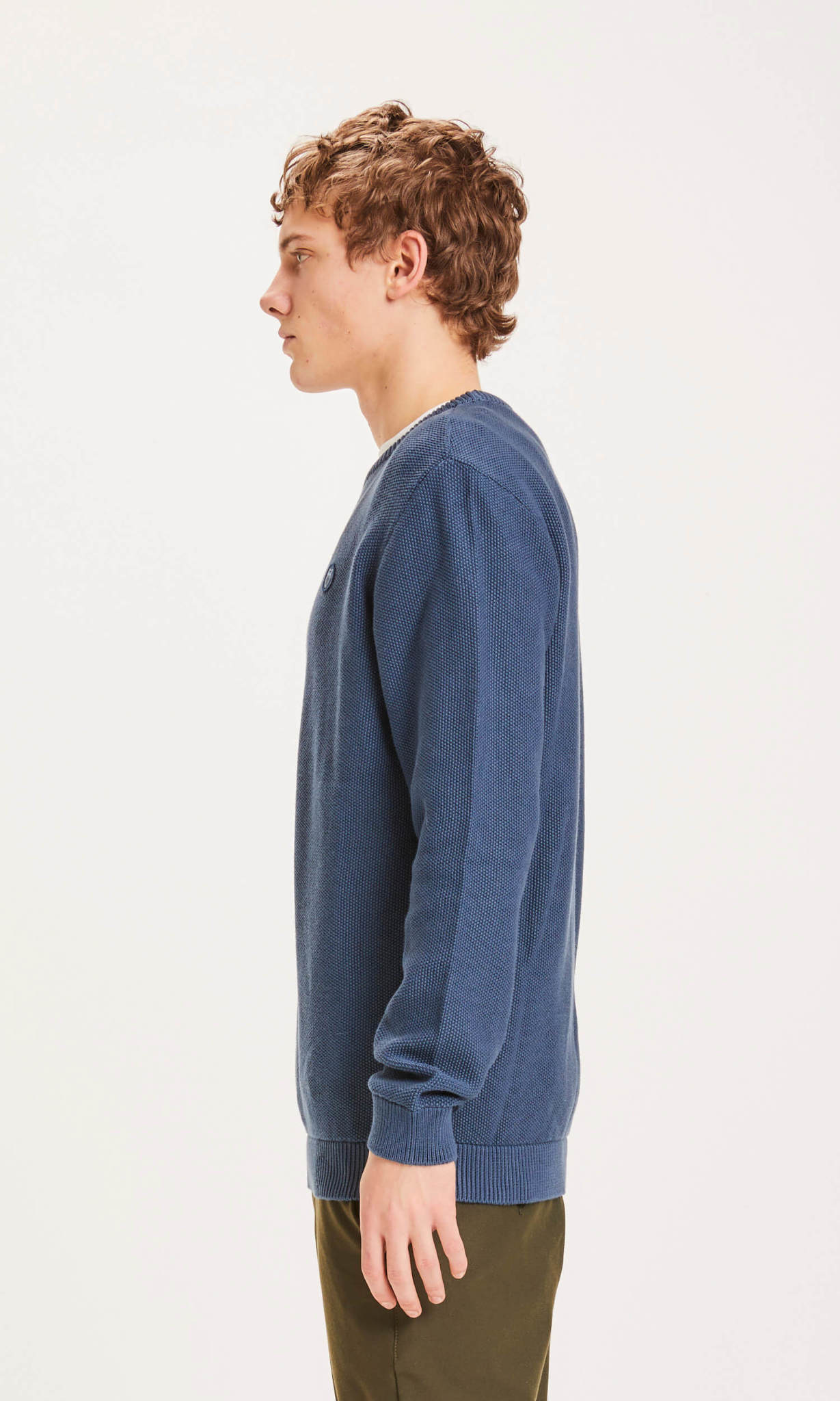 KnowledgeCotton Apparel KnowledgeCotton, Field knit O, dark denim, XL