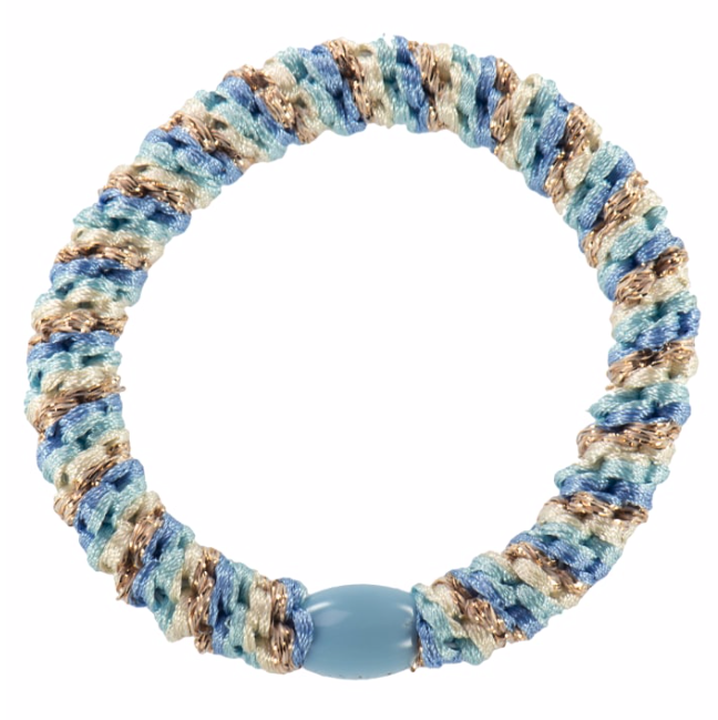 BonDep BonDep, Haargummi, mix light blue gold