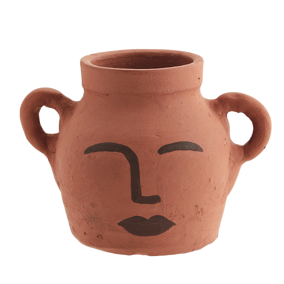 Madam Stoltz Madam Stoltz, Clay vase with face