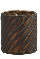 Madam Stoltz Madam Stoltz, Glass votive with stripes