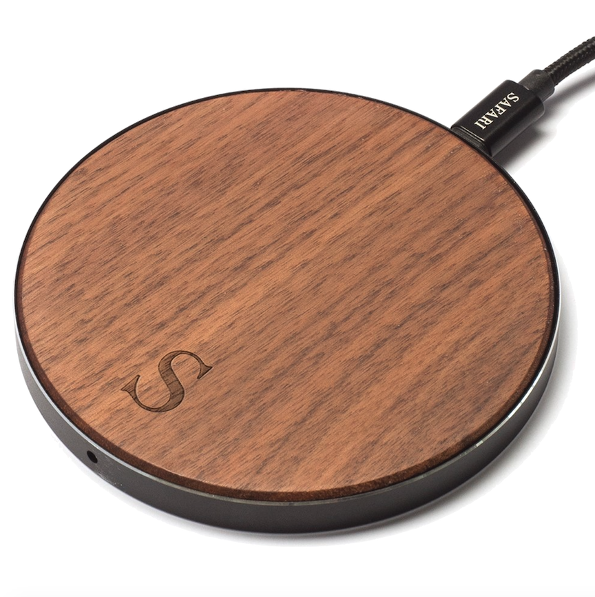 Safari Safari Selection, Wireless Charger, Circle Wood, walnut